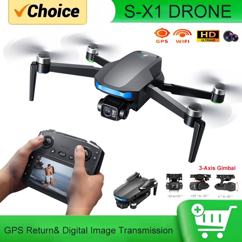 Drone Camera With Gimbal - طائرة بدون طيار S-X1 MAX مزودة