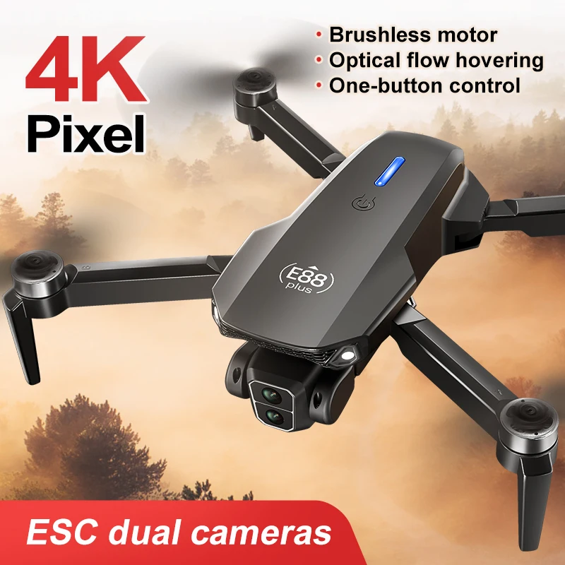 طائرة بدون طيار E88 Plus Quadc - مراجعة Drone Camera 4K وسعره