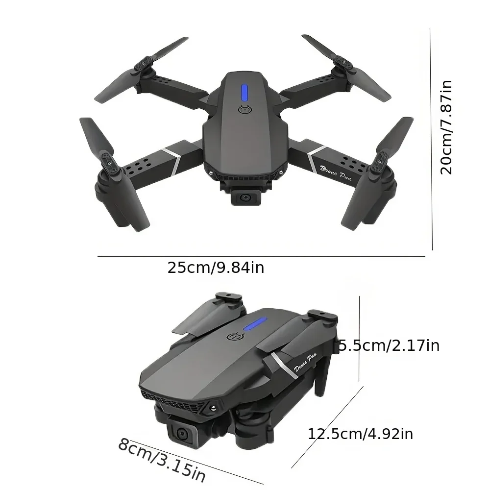 طائرة بدون طيار احترافية E88 4 - مراجعة Drone Camera Wide Angle وسعره