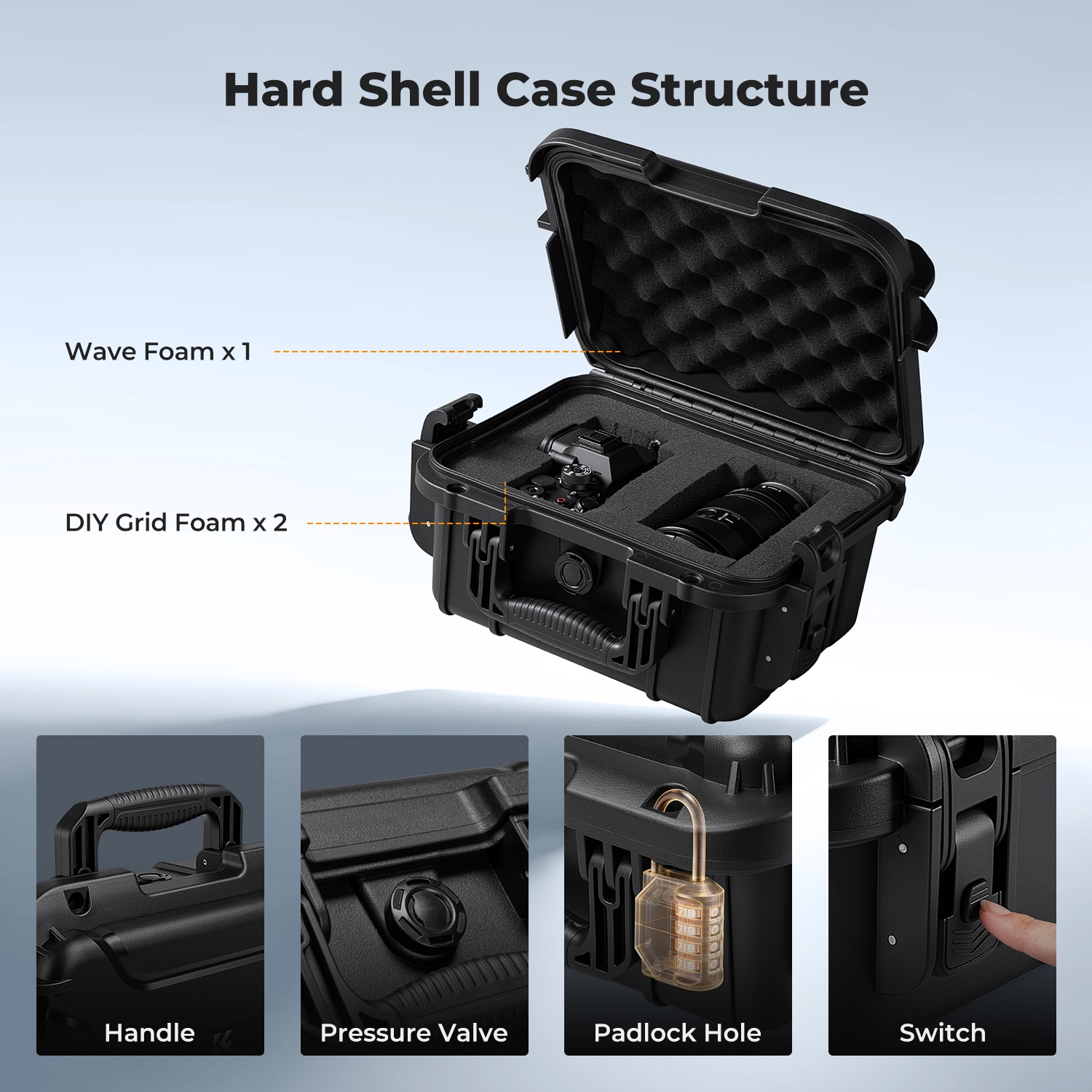حقيبة صلبة مقاومة للماء من نوع - مراجعة Drone Camera Case وسعره